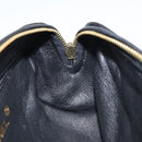 CHANEL Matelasse Pouch Velor Black Gold CC Auth 161194V-18