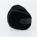 CHANEL Matelasse Pouch Velor Black Gold CC Auth 161194V-3