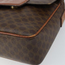 CELINE Macadam Canvas Shoulder Bag PVC Leather Brown Gold Auth 161212-9