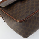 CELINE Macadam Canvas Shoulder Bag PVC Leather Brown Gold Auth 161212-14