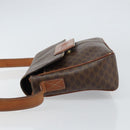 CELINE Macadam Canvas Shoulder Bag PVC Leather Brown Gold Auth 161212-4