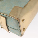 GUCCI GG Canvas Hand Bag Peppermint Gold 000 0852 Auth 161216A-16