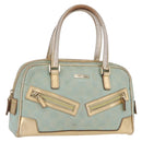GUCCI GG Canvas Hand Bag Peppermint Gold 000 0852 Auth 161216A-1