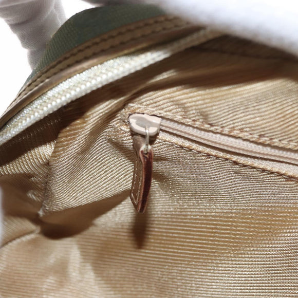 GUCCI GG Canvas Hand Bag Peppermint Gold 000 0852 Auth 161216A