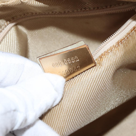 GUCCI GG Canvas Hand Bag Peppermint Gold 000 0852 Auth 161216A