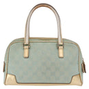 GUCCI GG Canvas Hand Bag Peppermint Gold 000 0852 Auth 161216A-2