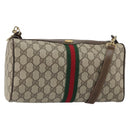 GUCCI Web Sherry Line Bag PVC Leather Beige Gold 41 004 4464 Auth 161221-1