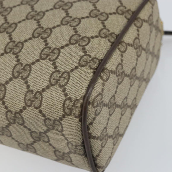 GUCCI Web Sherry Line Bag PVC Leather Beige Gold 41 004 4464 Auth 161221