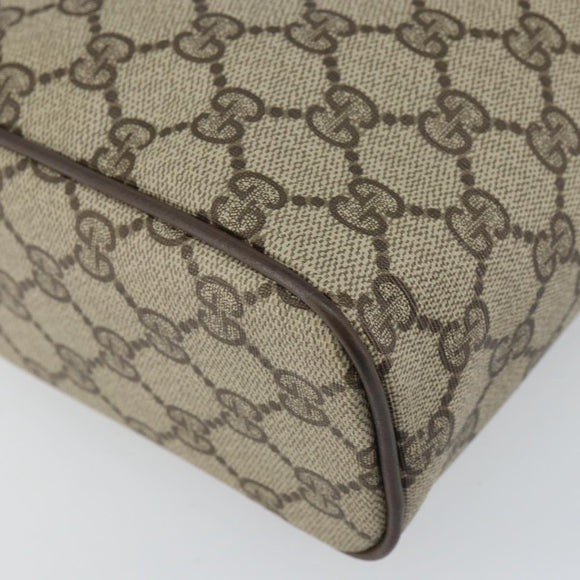 GUCCI Web Sherry Line Bag PVC Leather Beige Gold 41 004 4464 Auth 161221