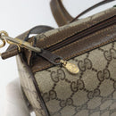 GUCCI Web Sherry Line Bag PVC Leather Beige Gold 41 004 4464 Auth 161221-15