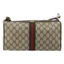 GUCCI Web Sherry Line Bag PVC Leather Beige Gold 41 004 4464 Auth 161221-2