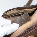 GUCCI Web Sherry Line Bag PVC Leather Beige Gold 41 004 4464 Auth 161221-21