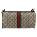 GUCCI Web Sherry Line Bag PVC Leather Beige Gold 41 004 4464 Auth 161221-3