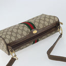 GUCCI Web Sherry Line Bag PVC Leather Beige Gold 41 004 4464 Auth 161221-6