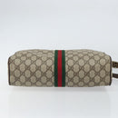GUCCI Web Sherry Line Bag PVC Leather Beige Gold 41 004 4464 Auth 161221-9