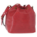 LOUIS VUITTON Epi Petit Noe Schoudertas Rood M44107 LV Auth 161223-1