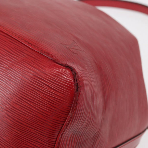 LOUIS VUITTON Epi Petit Noe Schoudertas Rood M44107 LV Auth 161223