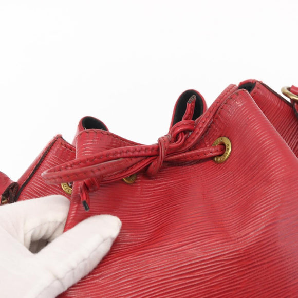 LOUIS VUITTON Epi Petit Noe Schoudertas Rood M44107 LV Auth 161223