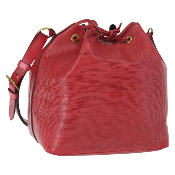 LOUIS VUITTON Epi Petit Noe Schoudertas Rood M44107 LV Auth 161223