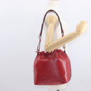 LOUIS VUITTON Epi Petit Noe Schoudertas Rood M44107 LV Auth 161223-21