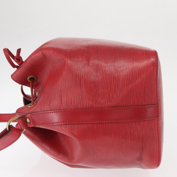 LOUIS VUITTON Epi Petit Noe Schoudertas Rood M44107 LV Auth 161223