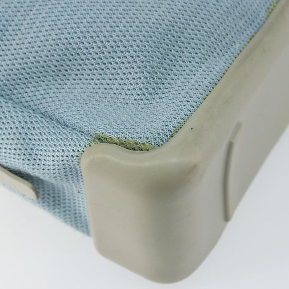 PRADA Shoulder Bag Nylon Light Blue Silver Auth 161224