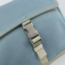 PRADA Shoulder Bag Nylon Light Blue Silver Auth 161224-17