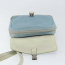 PRADA Shoulder Bag Nylon Light Blue Silver Auth 161224-18