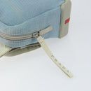 PRADA Shoulder Bag Nylon Light Blue Silver Auth 161224-19