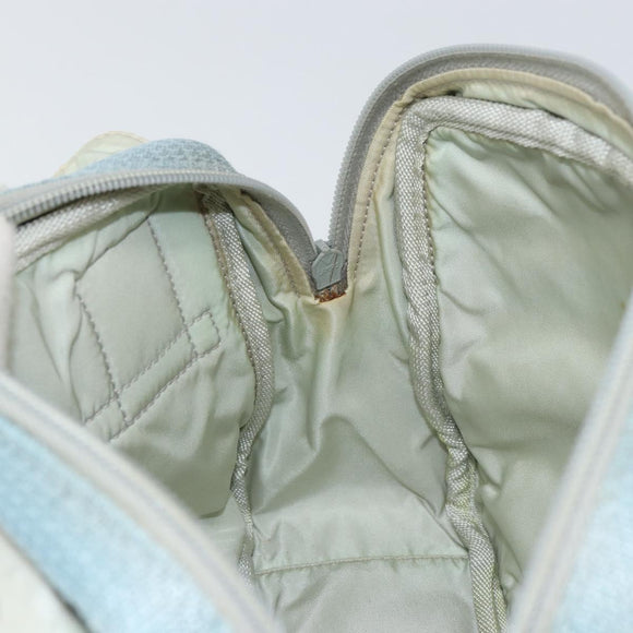 PRADA Shoulder Bag Nylon Light Blue Silver Auth 161224
