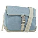 PRADA Shoulder Bag Nylon Light Blue Silver Auth 161224-1