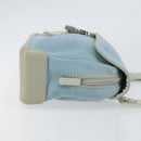 PRADA Shoulder Bag Nylon Light Blue Silver Auth 161224-3
