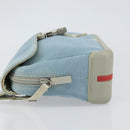 PRADA Shoulder Bag Nylon Light Blue Silver Auth 161224-4