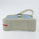 PRADA Shoulder Bag Nylon Light Blue Silver Auth 161224-5