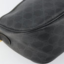 GUCCI GG Supreme Web Sherry Line Bag PVC Black Gold 89 02 077 Auth 161226-16