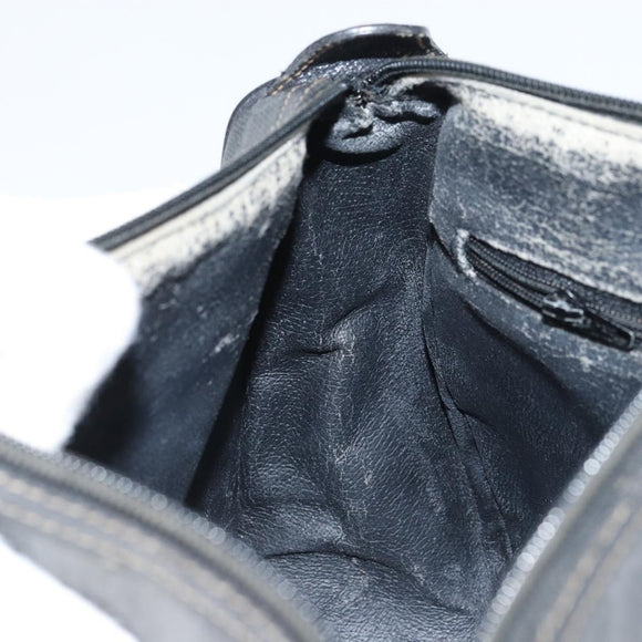 GUCCI GG Supreme Web Sherry Line Bag PVC Black Gold 89 02 077 Auth 161226