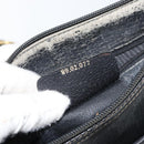 GUCCI GG Supreme Web Sherry Line Bag PVC Black Gold 89 02 077 Auth 161226-12