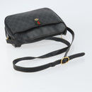 GUCCI GG Supreme Web Sherry Line Bag PVC Black Gold 89 02 077 Auth 161226-7
