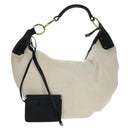 GUCCI Shoulder Bag Canvas Ivory Gold 95332 Auth 161228-1