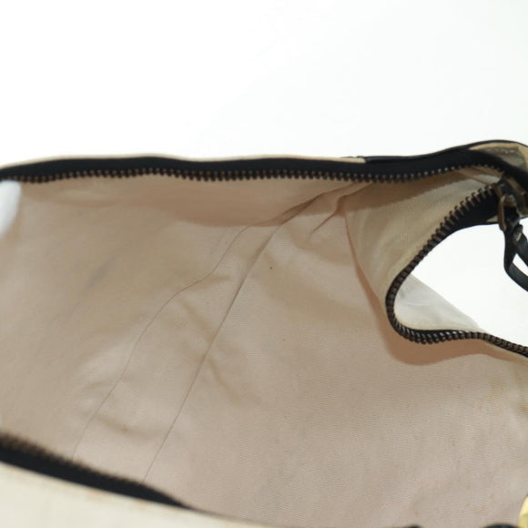 GUCCI Shoulder Bag Canvas Ivory Gold 95332 Auth 161228
