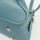 BALENCIAGA Triangle S Hand Bag Leather 2way Light Blue Silver 476975 Auth 161230-14