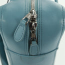 BALENCIAGA Triangle S Hand Bag Leather 2way Light Blue Silver 476975 Auth 161230-10
