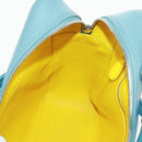 BALENCIAGA Triangle S Hand Bag Leather 2way Light Blue Silver 476975 Auth 161230-21