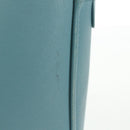 BALENCIAGA Triangle S Hand Bag Leather 2way Light Blue Silver 476975 Auth 161230-3