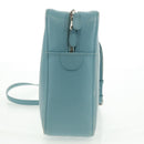 BALENCIAGA Triangle S Hand Bag Leather 2way Light Blue Silver 476975 Auth 161230-4
