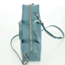BALENCIAGA Triangle S Hand Bag Leather 2way Light Blue Silver 476975 Auth 161230-5