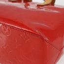 LOUIS VUITTON Monogram Vernis Reade PM Hand Bag Red Rouge M91088 LV Auth 161231-9