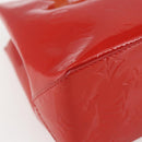 LOUIS VUITTON Monogram Vernis Reade PM Hand Bag Red Rouge M91088 LV Auth 161231-14