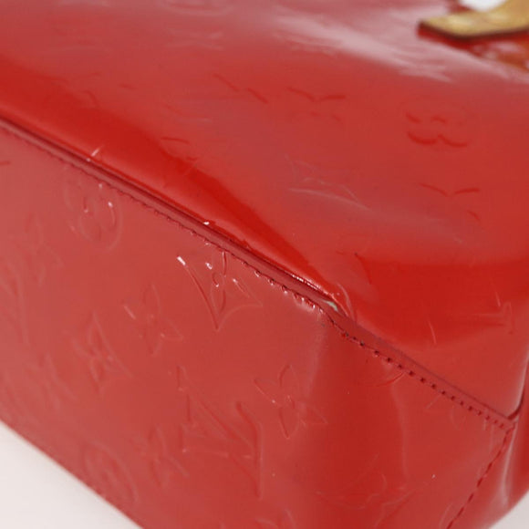 LOUIS VUITTON Monogram Vernis Reade PM Hand Bag Red Rouge M91088 LV Auth 161231