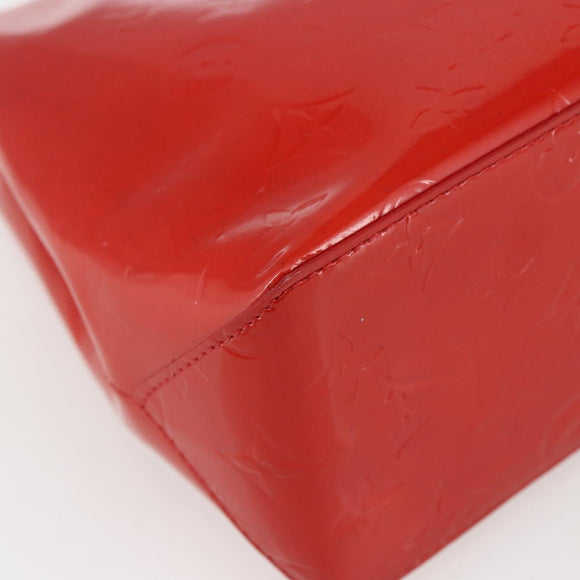 LOUIS VUITTON Monogram Vernis Reade PM Hand Bag Red Rouge M91088 LV Auth 161231